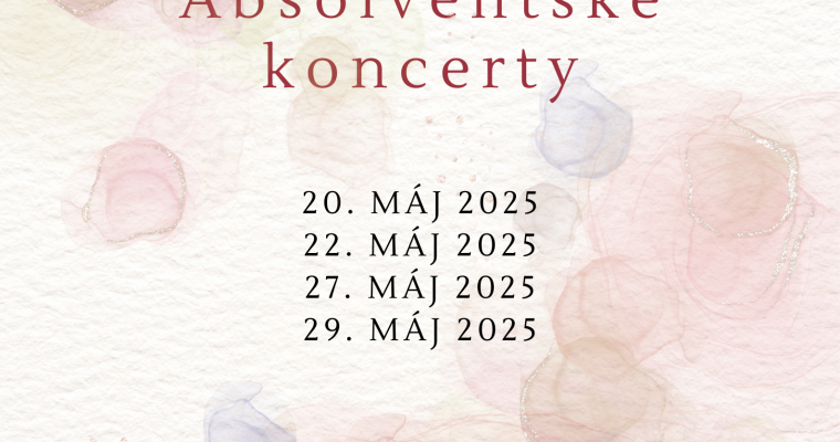 Absolventske koncerty 24 25